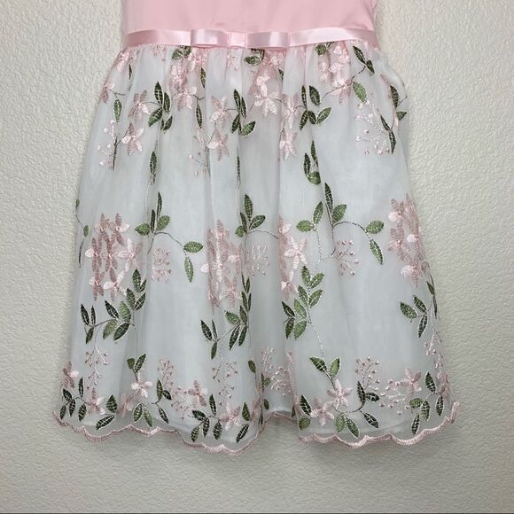 Purple Rose Toddler Size 4 Girls Floral Embroidered Dress - Picture 4 of 12